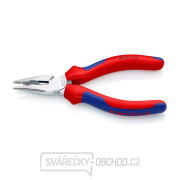 Kleště kombinované úzké ploché KNIPEX 08 25 145, 145 mm - pochromované kleště, vícesložkové návleky Náhled