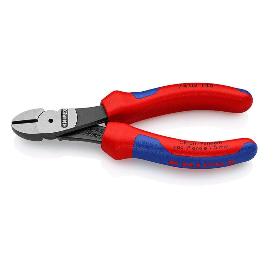Silové boční štípací kleště 140 mm KNIPEX 74 02 140 - leštěná hlava, vícesložkové návleky 74 02 140
