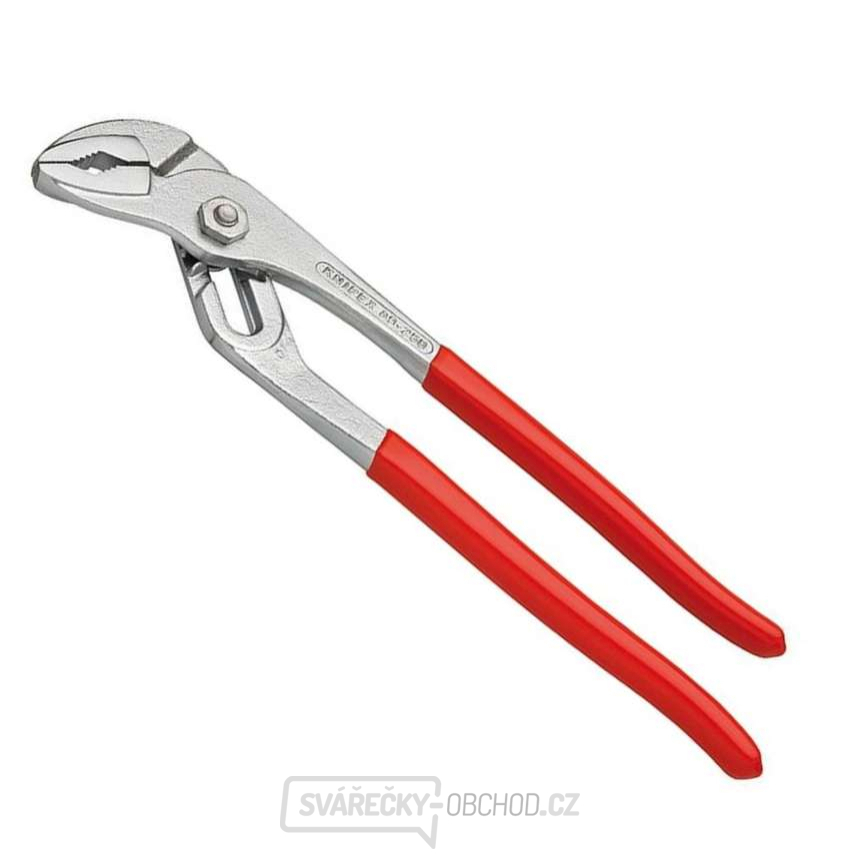 Instalatérské kleště s drážkovaným kloubem 250 mm. KNIPEX 89 03 250 - chromováno, plastové návleky