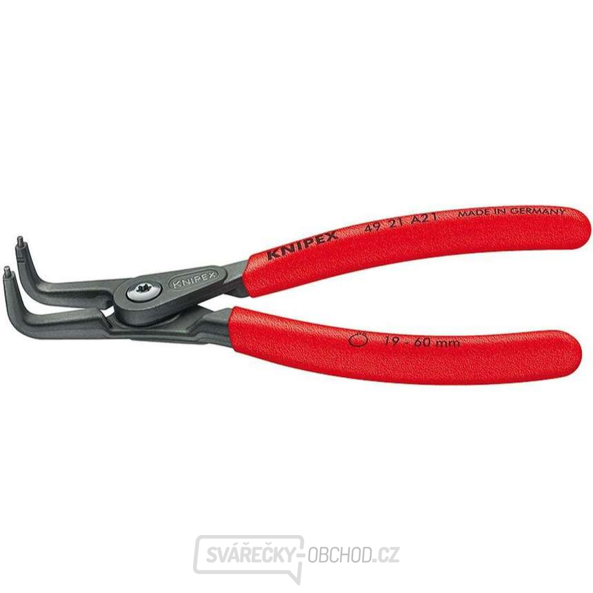 Precizní kleště na pojistné kroužky 210 mm, vnější zahnuté. Knipex - 49 21 A31 - DIN 5254 B