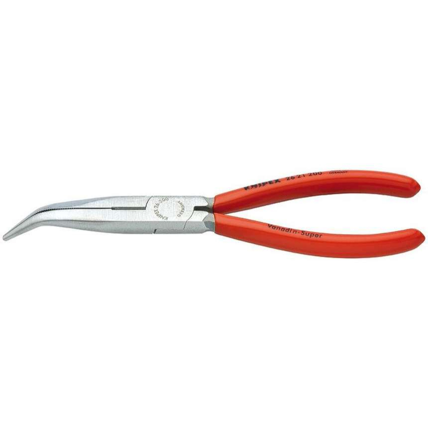 Půlkulaté kleště s břity (zobákovité) 200 mm KNIPEX 26 21 200 - leštěná hlava, plastové návleky