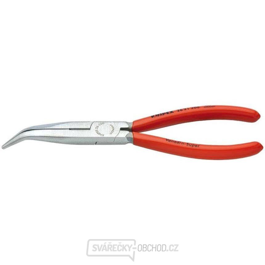 Půlkulaté kleště s břity (zobákovité) 200 mm KNIPEX 26 21 200 - leštěná hlava, plastové návleky