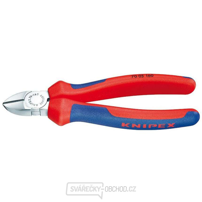 Boční štípací kleště 140 mm KNIPEX 70 05 140 - chromováno, vícesložkové návleky