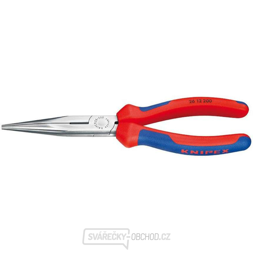 Půlkulaté kleště s břity (zobákovité) 200 mm KNIPEX 26 12 200 - leštěná hlava, vícesložkové návleky
