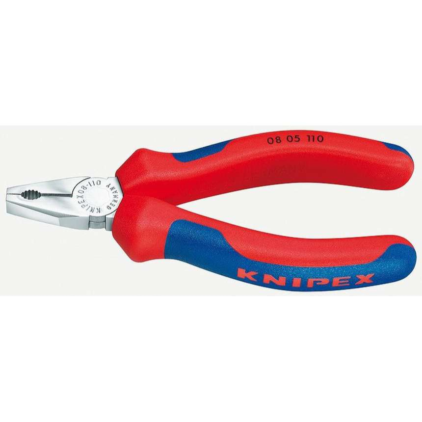 Malé kombinované kleště 110 mm KNIPEX 08 05 110 - chromováno, vícesložkové návleky