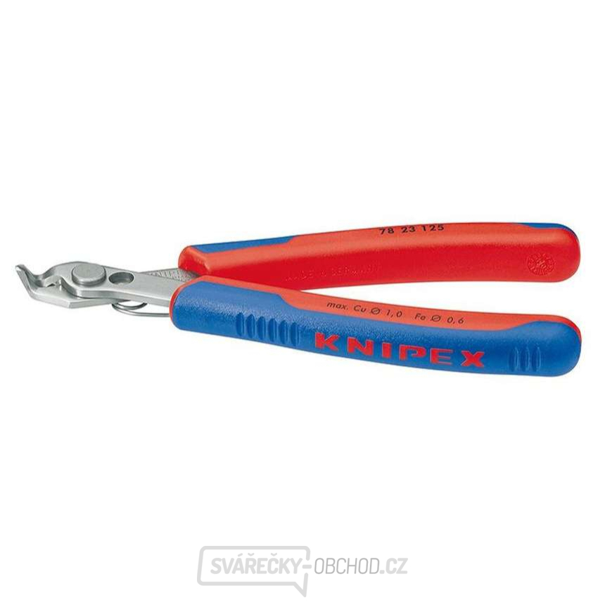 Stříhací kleště ELECTRONIC Super-Knips 125 mm KNIPEX 78 23 125 - chromováno, plastové návleky