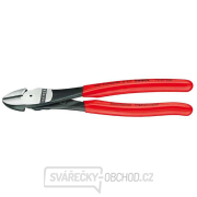 Silové boční štípací kleště 180 mm KNIPEX 74 01 180 - leštěná hlava, plastové návleky gallery main image