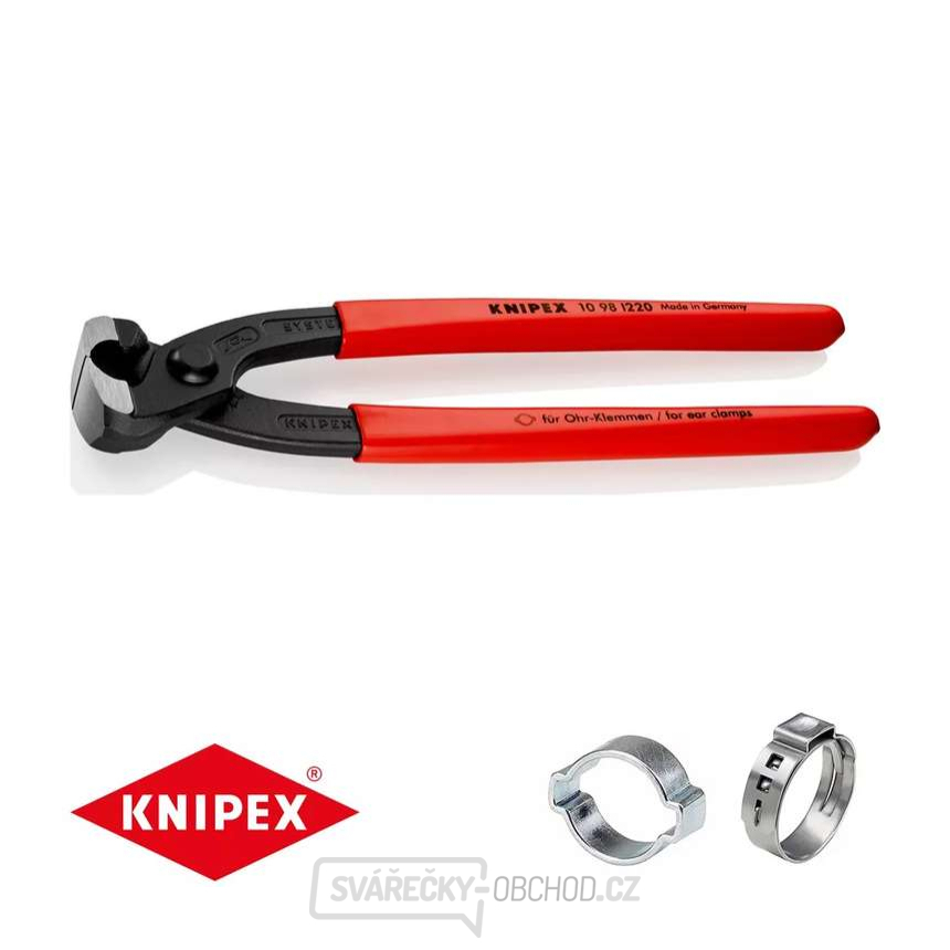 Kleště na hadicové spony s oky Knipex OETIKER 10 99 I220 (220 mm)