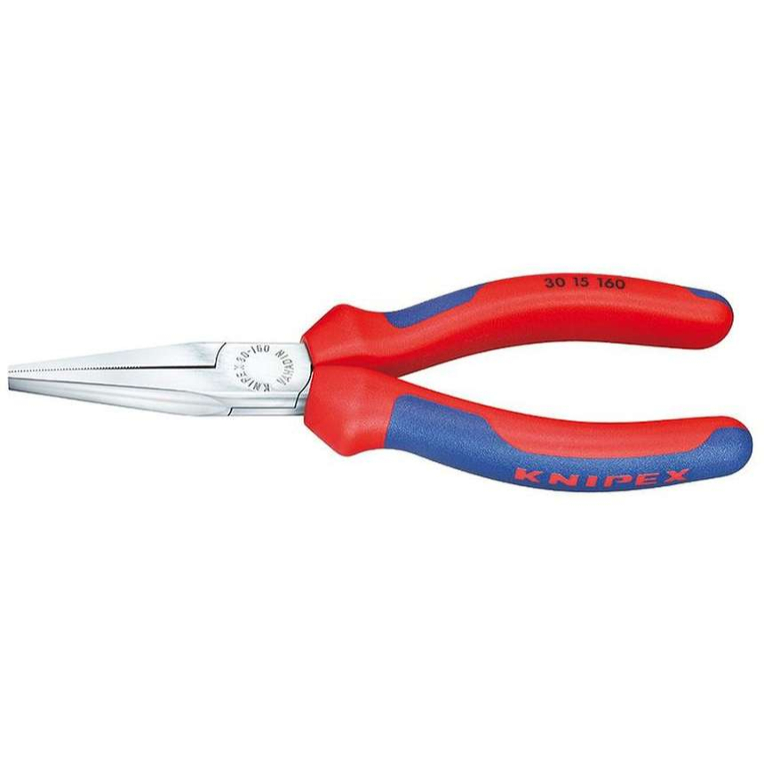 Ploché kleště typu Langbeck (s prodlouženými čelistmi) 140 mm KNIPEX 30 15 140 - chromováno, vícesložkové návleky 30 15 140
