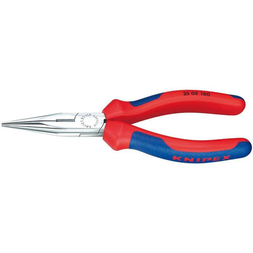 Půlkulaté kleště s břity pro radiotechniku 160 mm KNIPEX 25 05 160 - chromováno, vícesložkové návleky