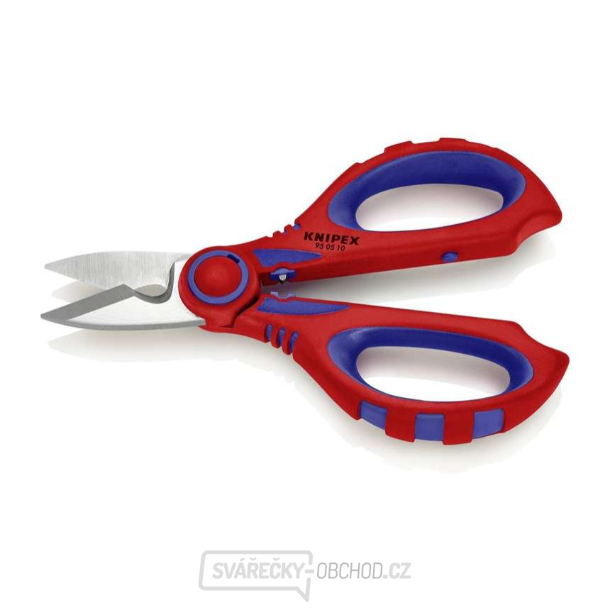 Elektrikářské nůžky Knipex 95 05 10 SB s krimpováním Elektrikářské nůžky Knipex 95 05 10 SB s krimpováním gallery main image