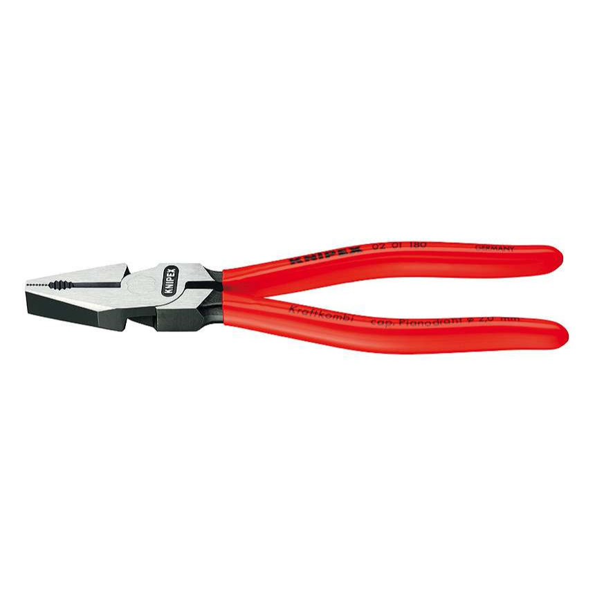 Silové kombinované kleště 225 mm. KNIPEX 02 01 225 - leštěno, plastové návleky