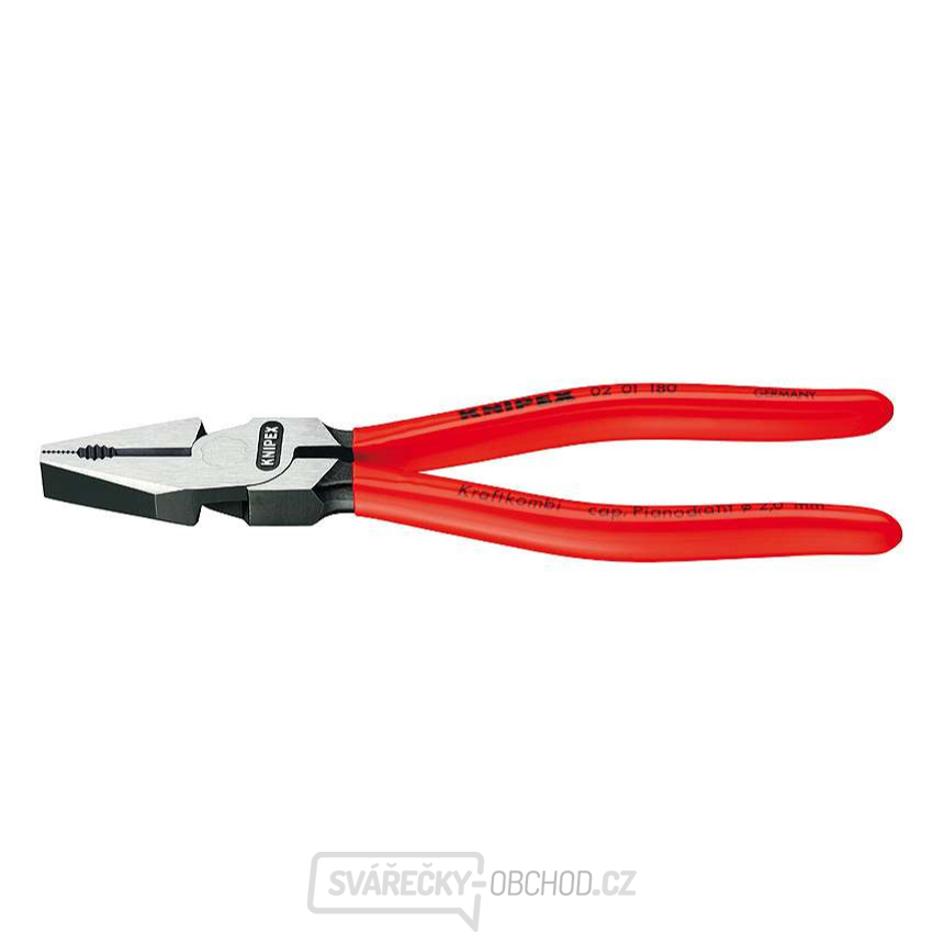 Silové kombinované kleště 225 mm. KNIPEX 02 01 225 - leštěno, plastové návleky