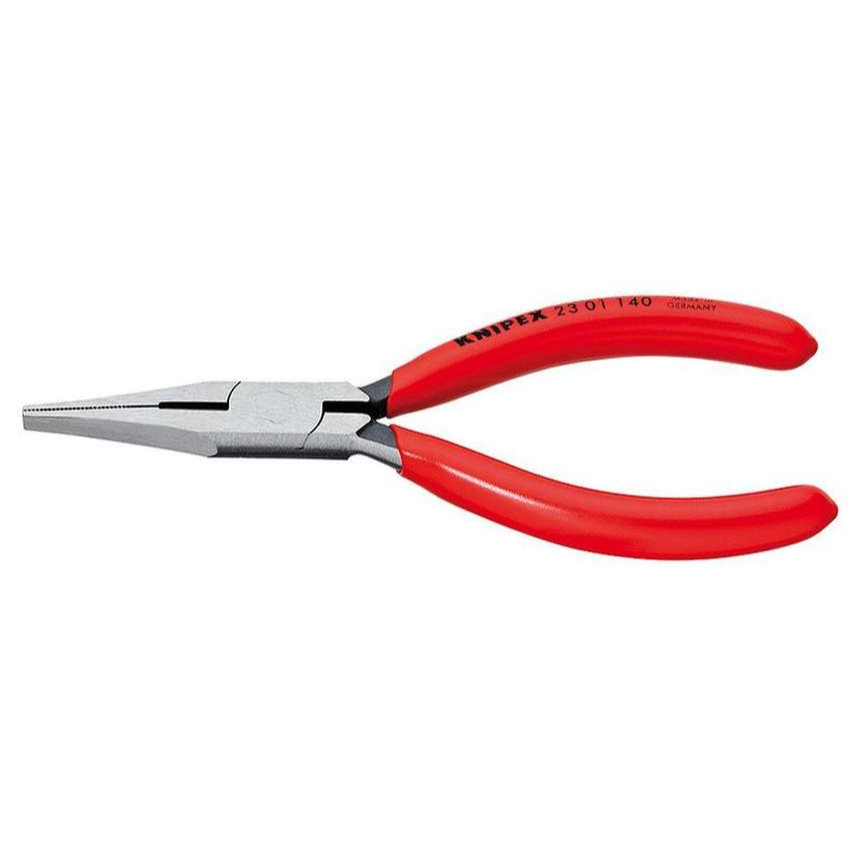 Ploché kleště 140 mm s břitem KNIPEX 23 01 140 - leštěná hlava, plastové návleky 23 01 140
