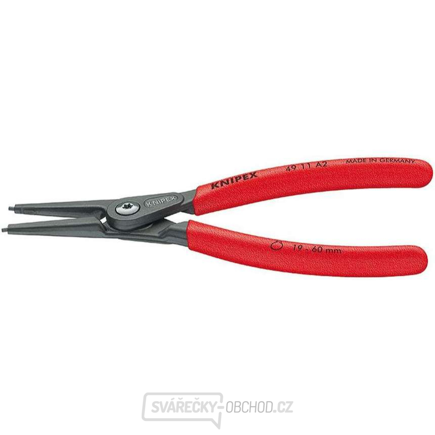 Precizní kleště na pojistné kroužky 225 mm, vnější rovné. Knipex - 49 11 A3 - DIN 5254 A