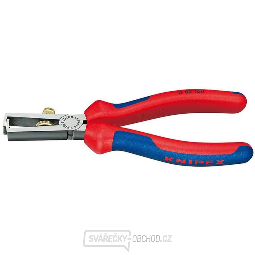 Odizolovací kleště 160 mm. KNIPEX 11 02 160 - leštěná hlava, vícesložkové návleky Odizolovací kleště 160 mm. KNIPEX 11 02 160 - leštěná hlava, vícesložkové návleky gallery main image