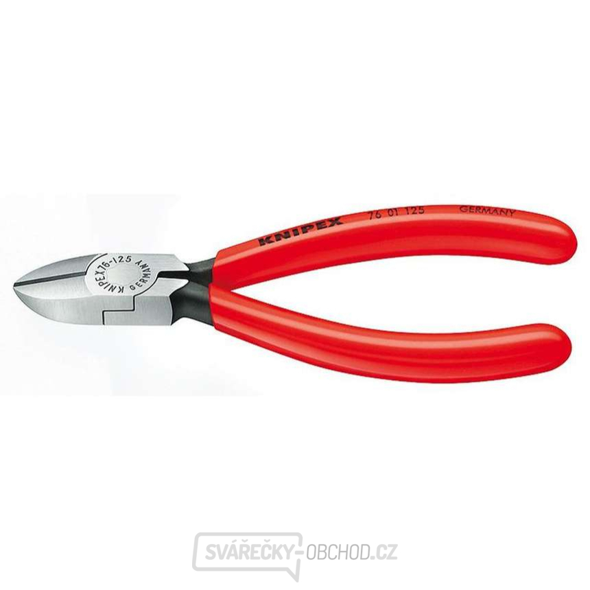 Boční štípací kleště pro elektromechaniky 125 mm KNIPEX 76 01 125 - leštěná hlava, plastové návleky