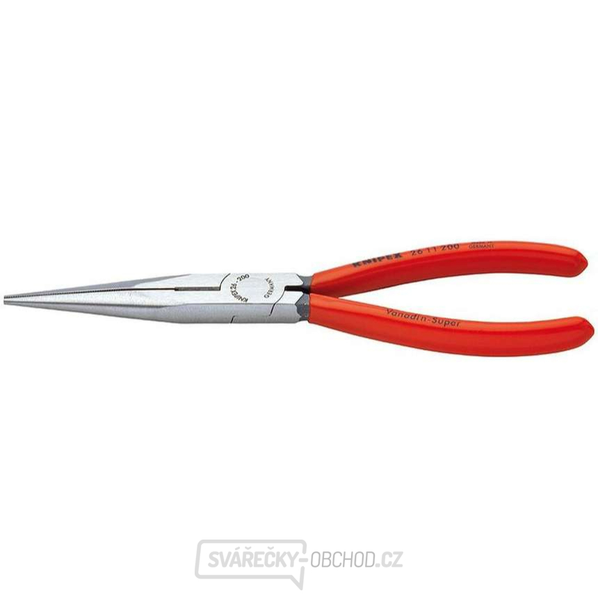 Půlkulaté kleště s břity (zobákovité) 200 mm KNIPEX 26 11 200 - leštěná hlava, plastové návleky