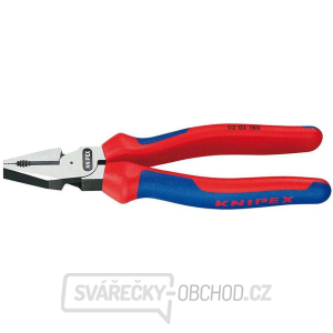 Silové kombinované kleště 180 mm. KNIPEX 02 02 180 - leštěná hlava, vícesložkové návleky Silové kombinované kleště 180 mm. KNIPEX 02 02 180 - leštěná hlava, vícesložkové návleky gallery main image