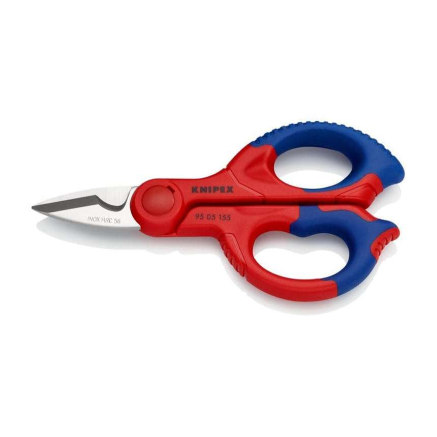 Levně Kombinované elektrikářské nůžky 155 mm KNIPEX 95 05 155 SB - chromováno, vícesložkové návleky 95 05 155 SB