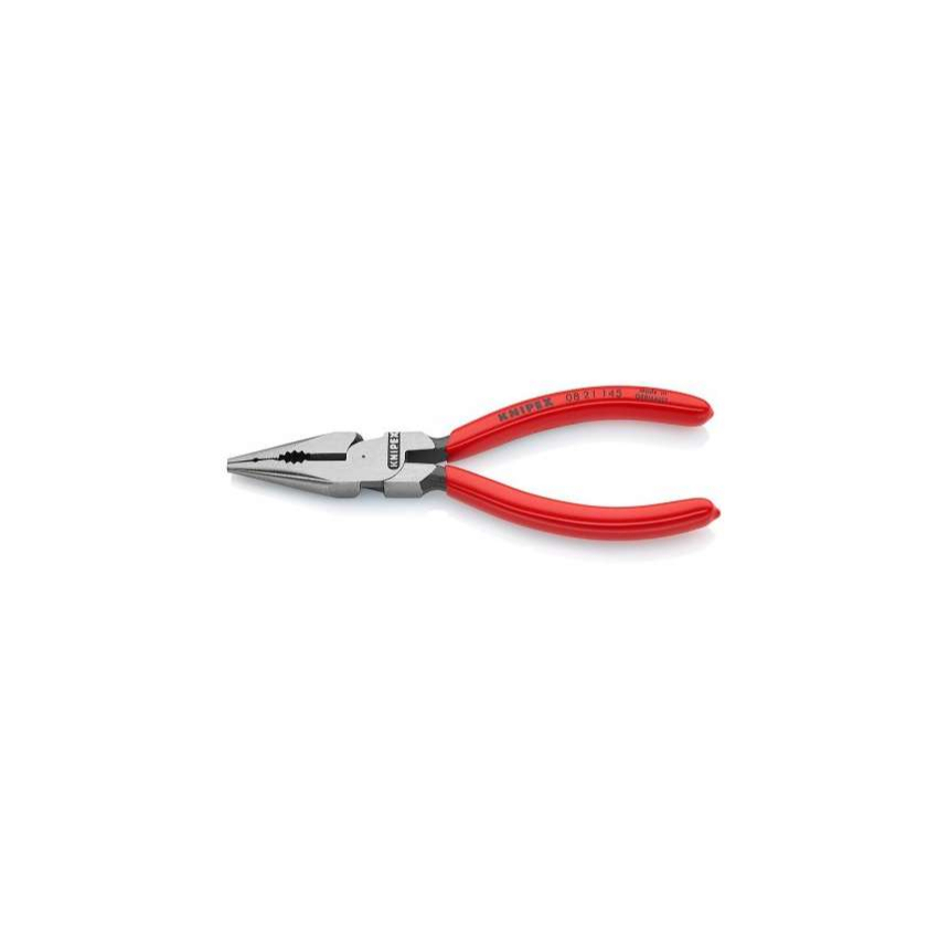 Kleště kombinované úzké ploché KNIPEX 08 21 145 145 mm - leštěná hlava, černěné 08 21 145