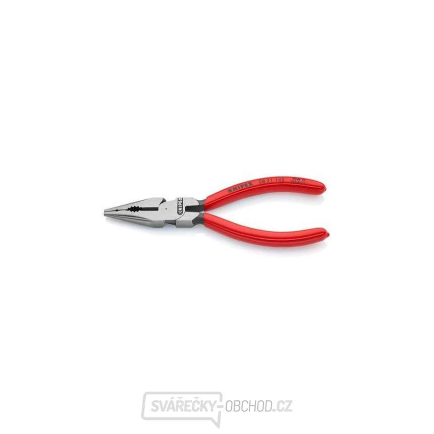 Kleště kombinované úzké ploché KNIPEX 08 21 145 145 mm - leštěná hlava, černěné