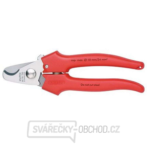 Kabelové nůžky 165 mm KNIPEX 95 05 165 - chromováno, vícesložkové návleky gallery main image