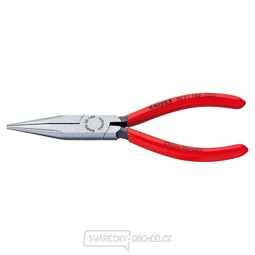 Půlkulaté kleště typu Langbeck 190 mm (s prodlouženými čelistmi) KNIPEX 30 21 190 - leštěná hlava, plastové návleky