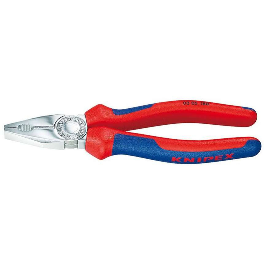 Kombinované kleště 140 mm. KNIPEX 03 05 140 - chromováno, vícesložkové návleky 03 05 140