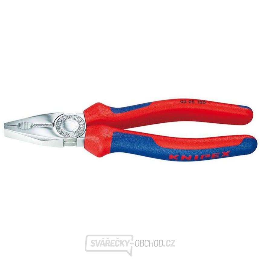 Kombinované kleště 140 mm. KNIPEX 03 05 140 - chromováno, vícesložkové návleky
