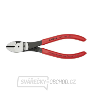 Silové boční štípací kleště 160 mm KNIPEX 74 01 160 - leštěná hlava, plastové návleky gallery main image