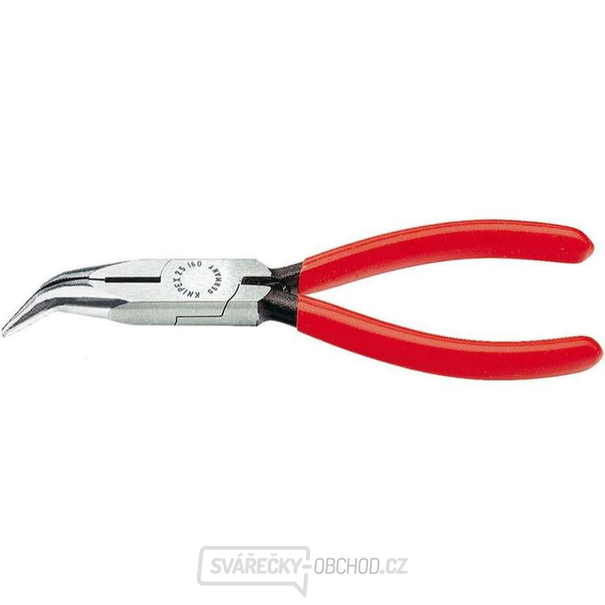 Půlkulaté kleště s břity pro radiotechniku 160 mm KNIPEX 25 21 160 - leštěná hlava, plastové návleky
