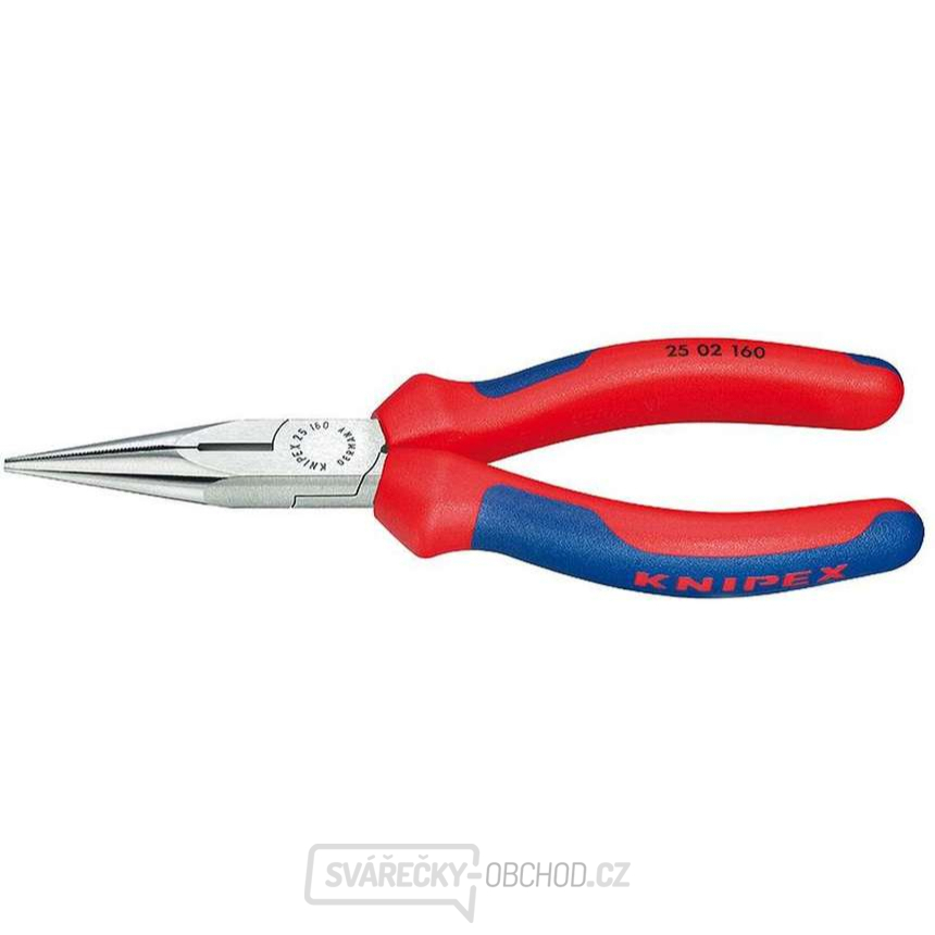 Půlkulaté kleště s břity pro radiotechniku 160 mm KNIPEX 25 02 160 - leštěná hlava, vícesložkové návleky