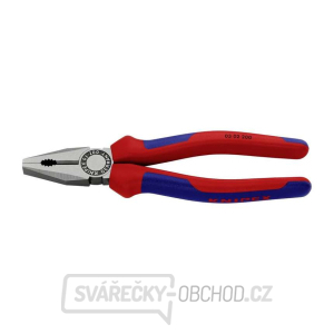 Kombinované kleště 200 mm. KNIPEX 03 02 200 - leštěná hlava, vícesložkové návleky gallery main image