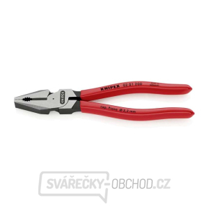 Silové kombinované kleště 200 mm. KNIPEX 02 01 200 - leštěno, plastové návleky Silové kombinované kleště 200 mm. KNIPEX 02 01 200 - leštěno, plastové návleky gallery main image