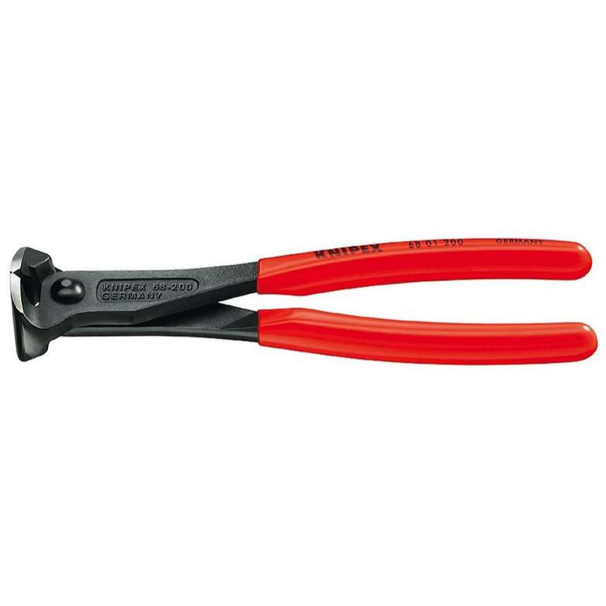 Čelní štípací kleště 200 mm KNIPEX 68 01 200 - leštěná hlava, plastové návleky 68 01 200