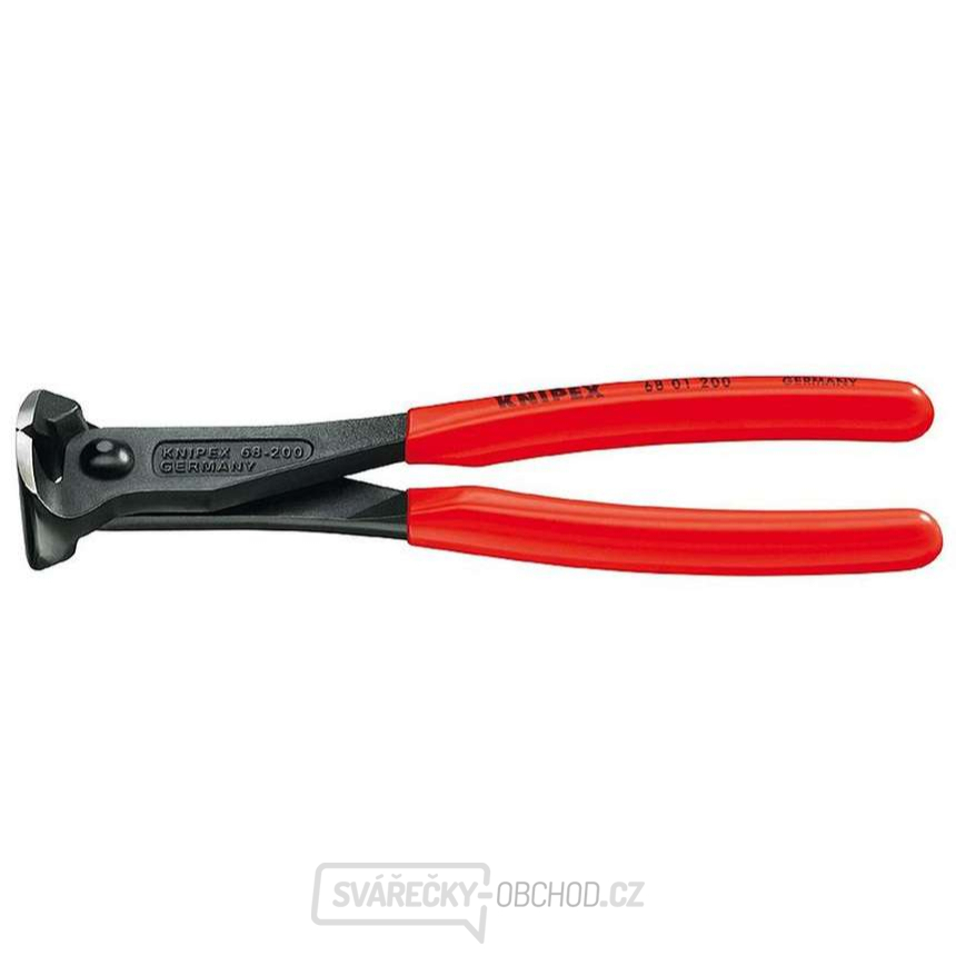 Čelní štípací kleště 200 mm KNIPEX 68 01 200 - leštěná hlava, plastové návleky