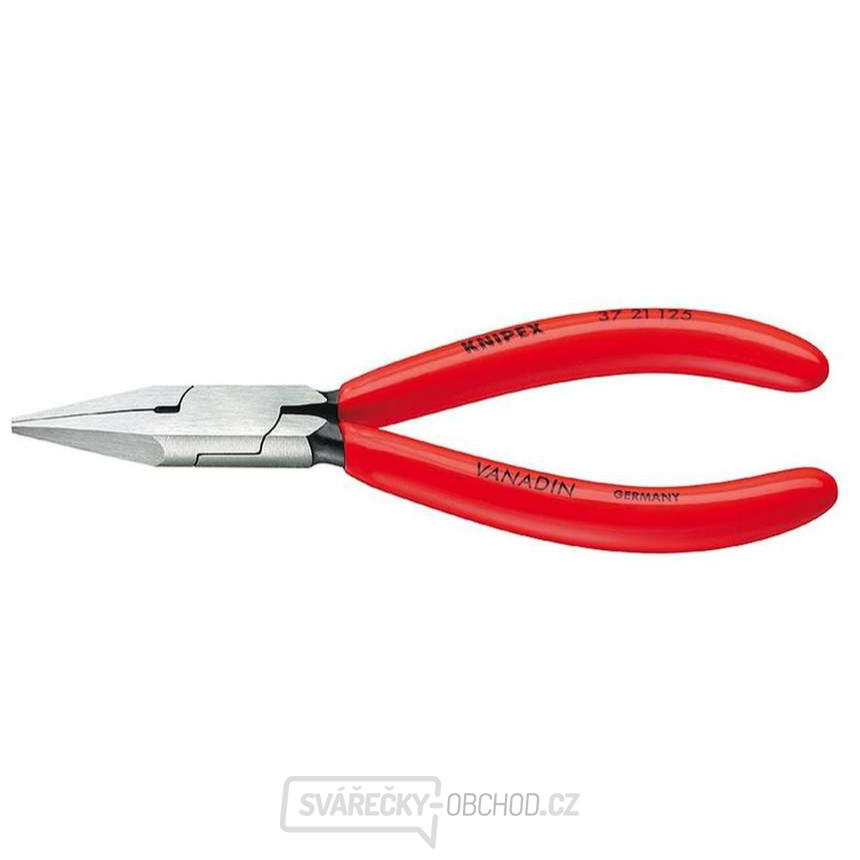 Kleště pro uchopení pro jemnou elektroniku 125 mm KNIPEX 37 21 125 - leštěná hlava, plastové návleky