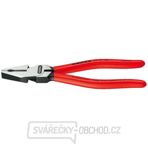 Silové kombinované kleště 180 mm. KNIPEX 02 01 180 - leštěno, plastové návleky gallery main image