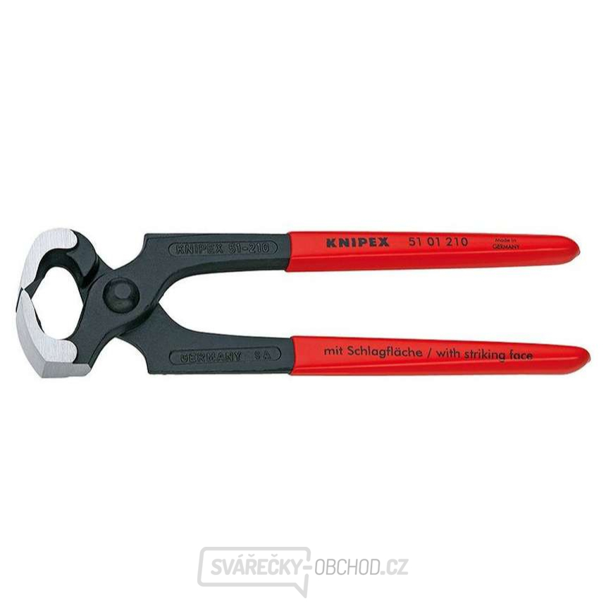 Kladivové kleště 210 mm KNIPEX 51 01 210 - leštěná hlava, plastové návleky