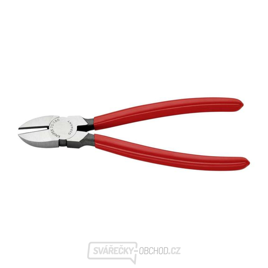 Boční štípací kleště 180 mm KNIPEX 70 01 180 - leštěná hlava, plastové návleky