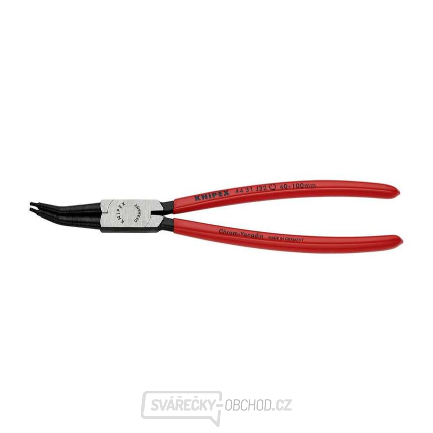 Kleště na pojistné kroužky 225 mm, vnitřní zahnuté 45° Knipex 44 31 J32