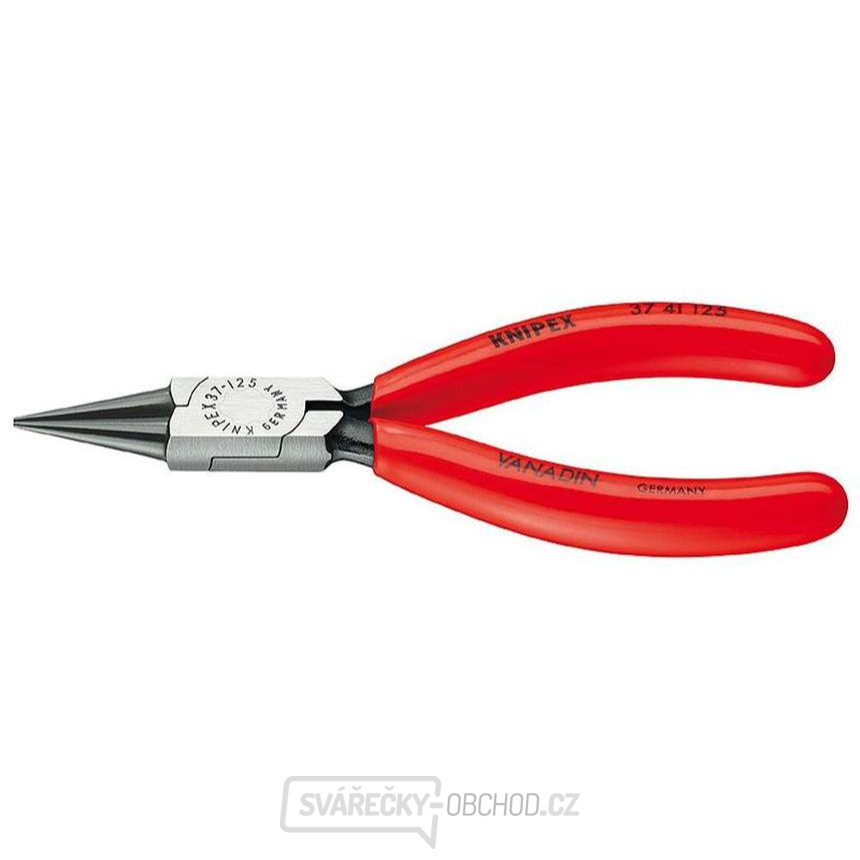 Kleště pro uchopení pro jemnou elektroniku 125 mm KNIPEX 37 41 125 - leštěná hlava, plastové návleky