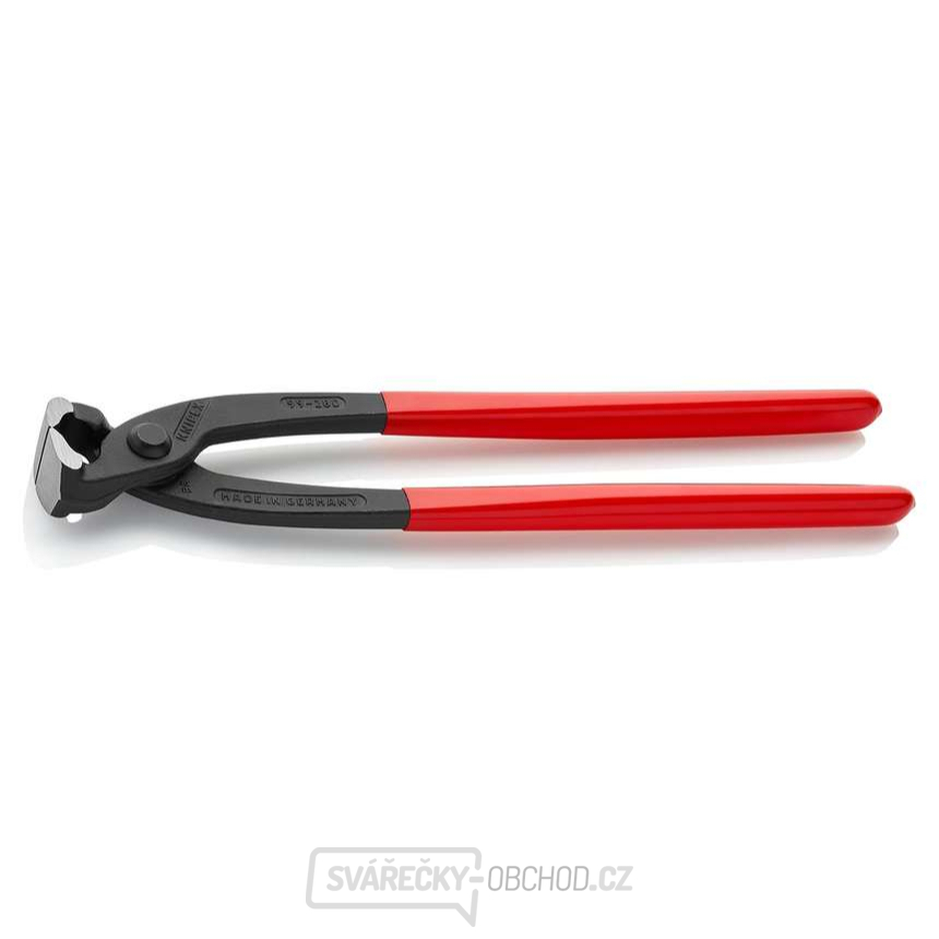 Armovací kleště 280 mm, Knipex 99 01 280 - DIN ISO 9242 - leštěná hlava, plastové návleky