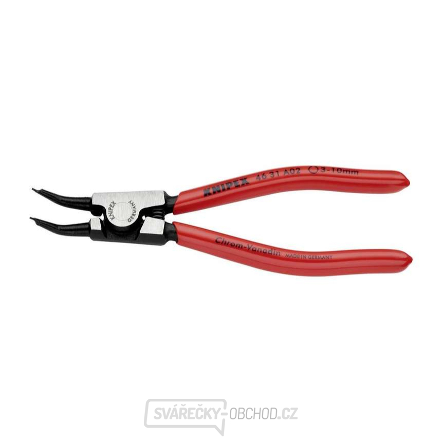 Kleště na pojistné kroužky 130 mm, vnější zahnuté 45° Knipex 46 31 A2