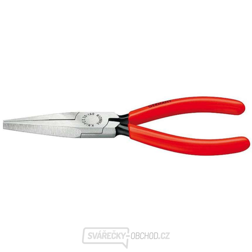 Ploché kleště typu Langbeck 160 mm (s prodlouženými čelistmi) KNIPEX 30 11 160 - leštěná hlava, plastové návleky