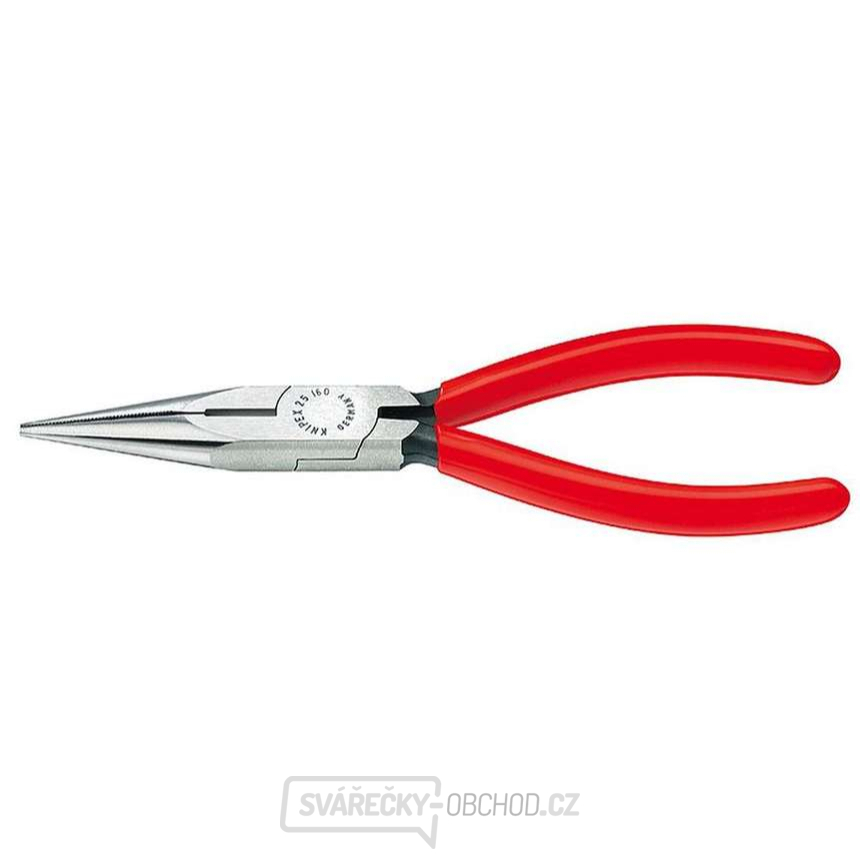 Půlkulaté kleště s břity pro radiotechniku 160 mm KNIPEX 25 01 160 - leštěná hlava, plastové návleky