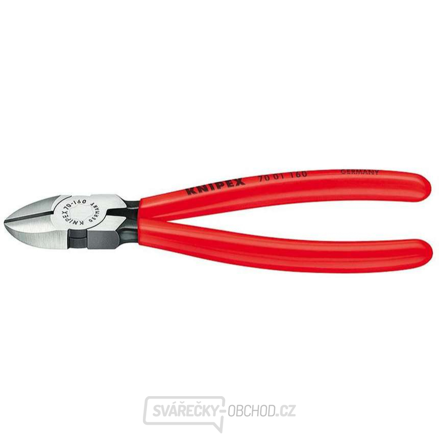 Boční štípací kleště 160 mm KNIPEX 70 01 160 - leštěná hlava, plastové návleky