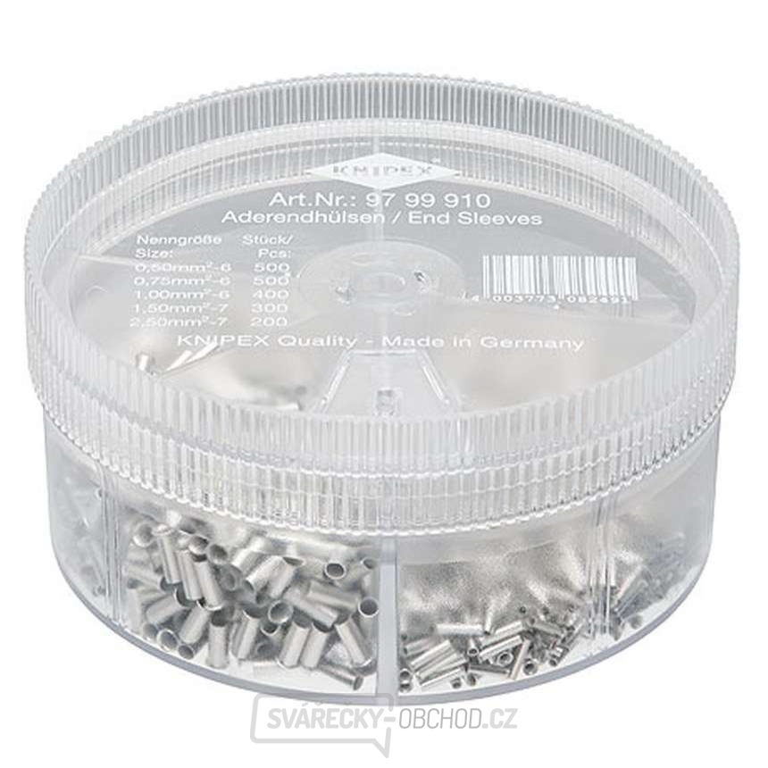 Box s neizolovanými koncovými dutinkami Knipex 97 99 910 (1900 ks)