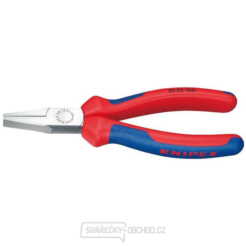 Ploché kleště 160 mm KNIPEX 20 02 160 - leštěná hlava, vícesložkové návleky